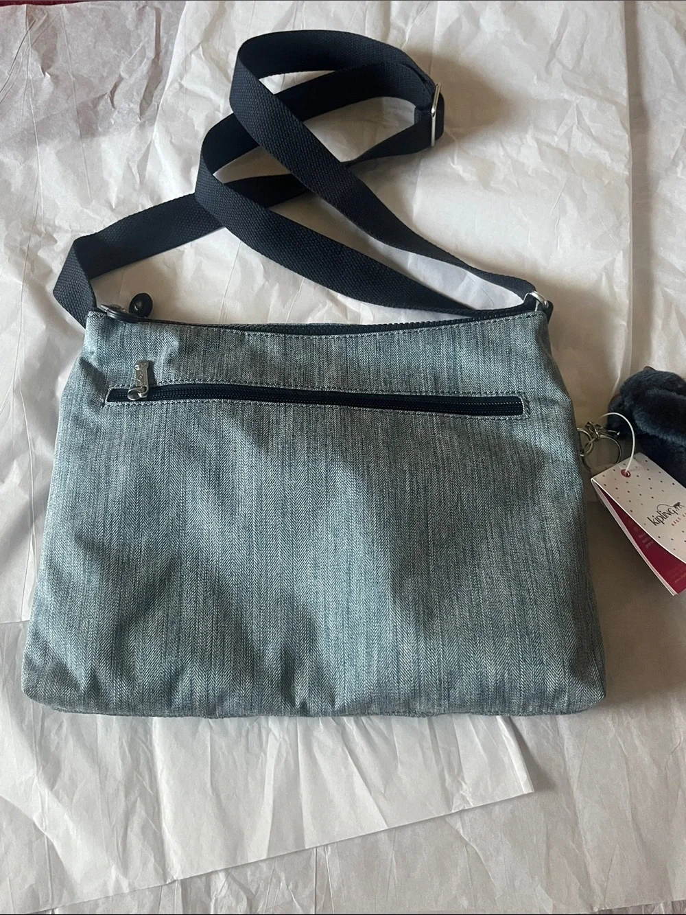 Kipling Alvar Heather Gray Crossbody